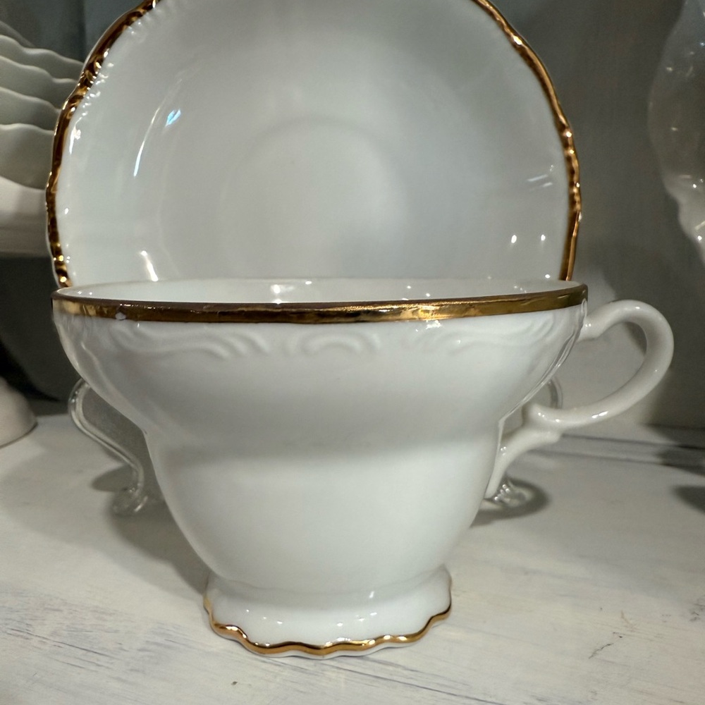 Cherry China Japan teacup and saucer